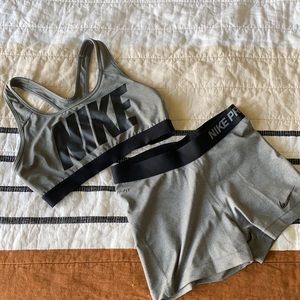Nike Sports Bra and Shorts set